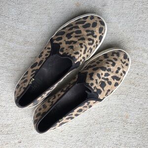 Keds leopard print slip on sneakers